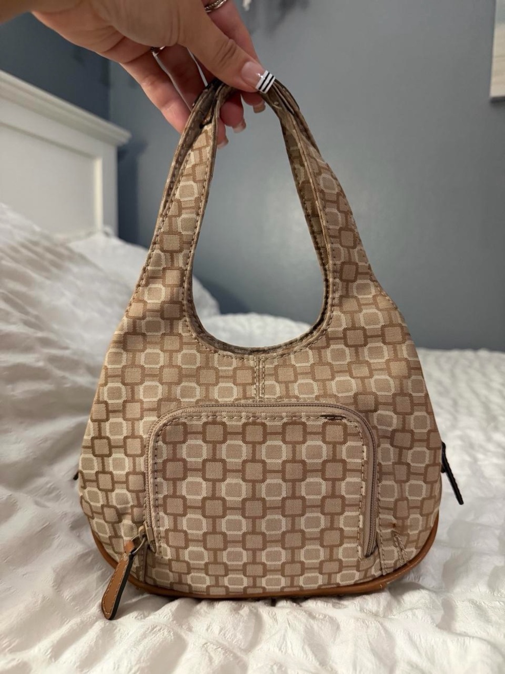 Nine West Y2K Brown and Beige Hand Bag